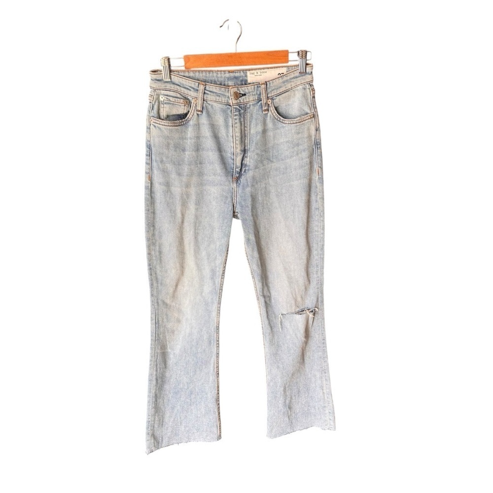 Rag & Bone - Casey Distressed High Rise Kick Flare Jeans Sz 27 - Picture 4 of 11